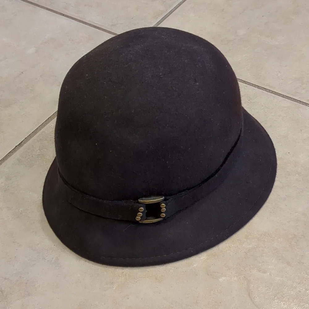 August Vintage Brown Wool Bucket Hat